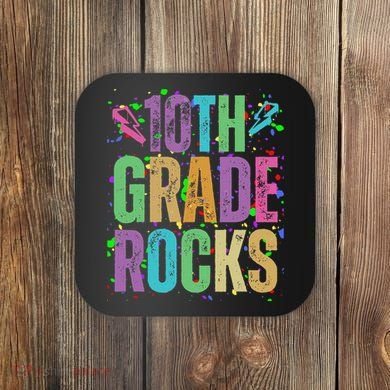 School Rocks Back To School Rockin 10th Grade Rocks Coaster