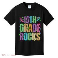 School Rocks Back To School Rockin 10th Grade Rocks Kids T-Shirt thumb 0