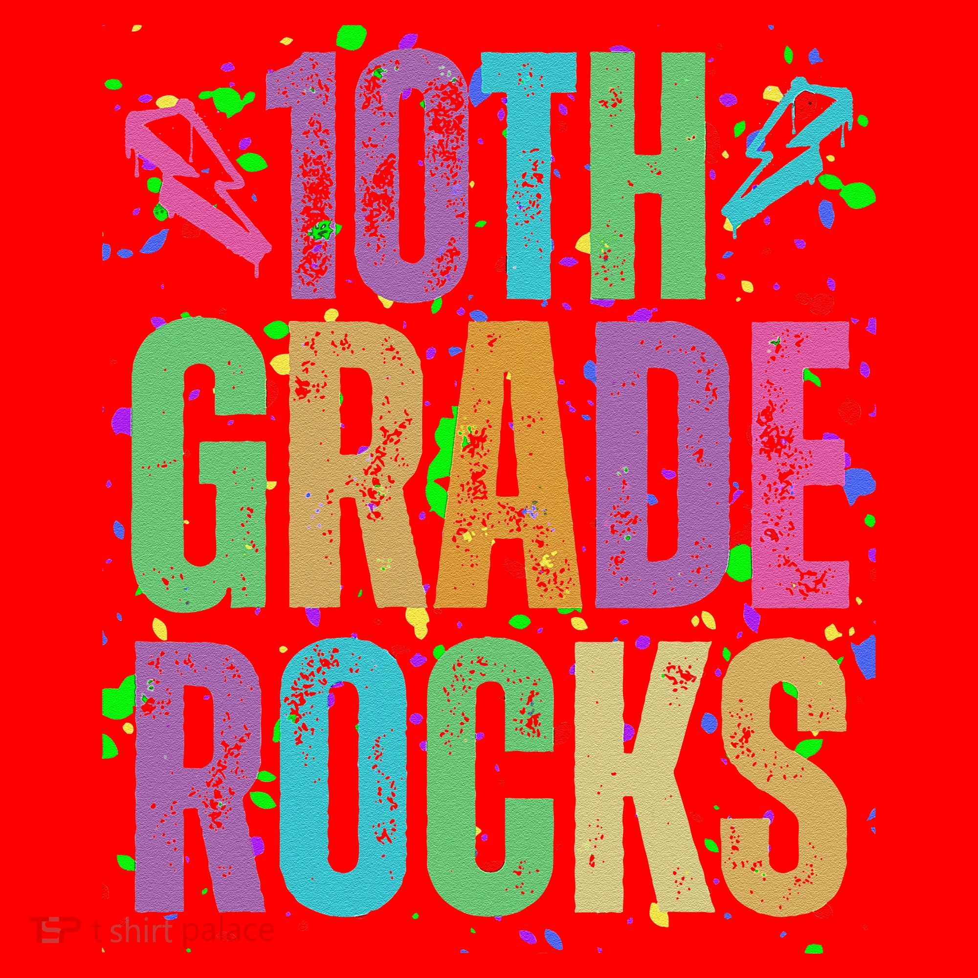School Rocks Back To School Rockin 10th Grade Rocks Santa Hat