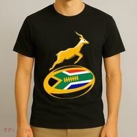 Springbok Rugby Ball & South African Flag T-Shirt thumb 3