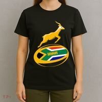 Springbok Rugby Ball & South African Flag T-Shirt thumb 4
