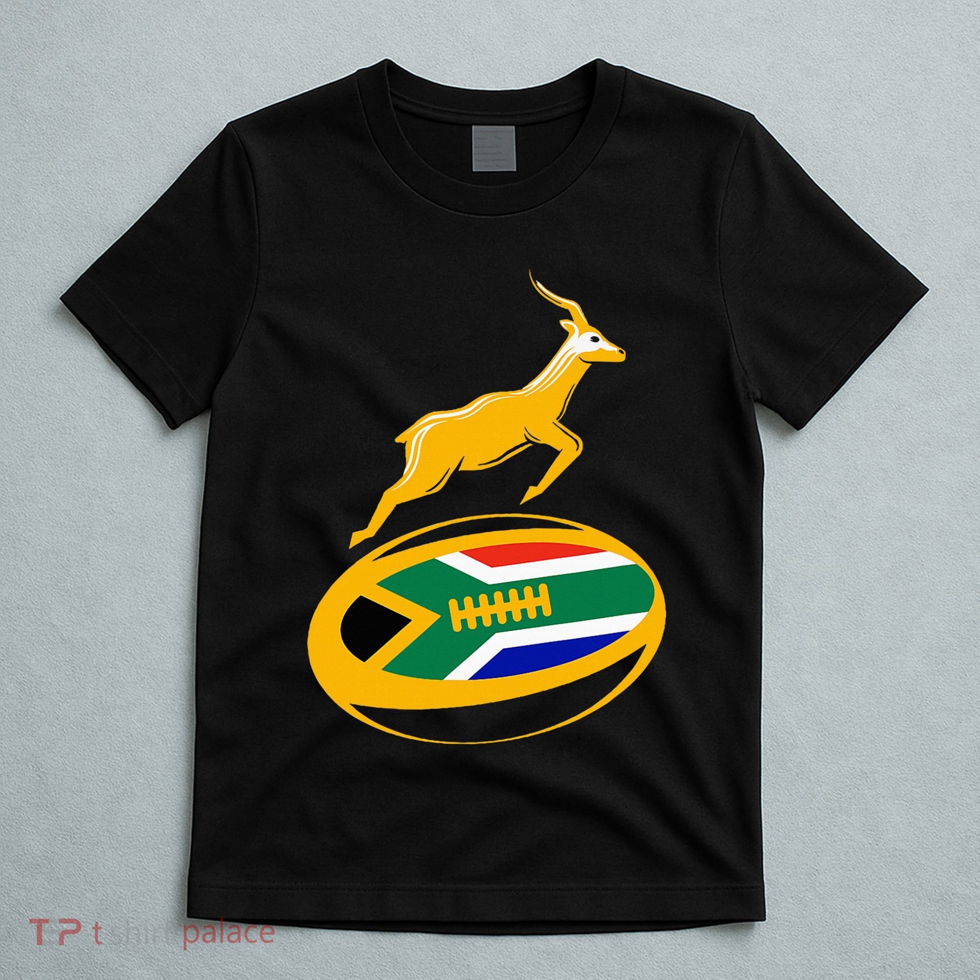Springbok Rugby Ball & South African Flag T-Shirt