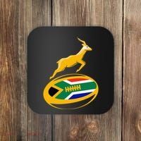 Springbok Rugby Ball & South African Flag Coaster thumb 0