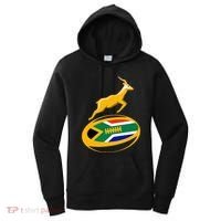 Springbok Rugby Ball & South African Flag Women's Hoodie thumb 0