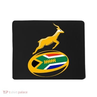 Springbok Rugby Ball & South African Flag Mousepad