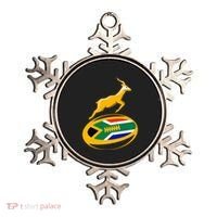 Springbok Rugby Ball & South African Flag Ornament thumb 0