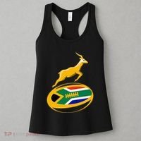 Springbok Rugby Ball & South African Flag Women's Tank Top thumb 3