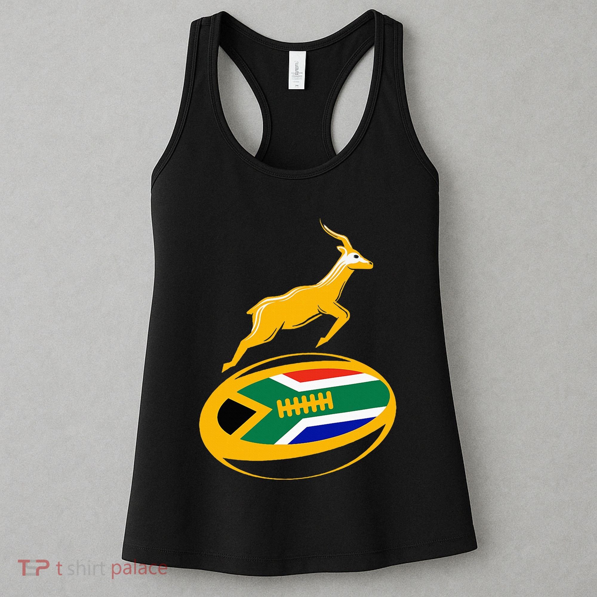 Springbok Rugby Ball & South African Flag Women's Tank Top