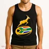 Springbok Rugby Ball & South African Flag Tank Top thumb 3