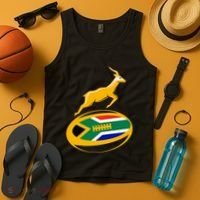 Springbok Rugby Ball & South African Flag Tank Top thumb 4