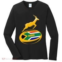 Springbok Rugby Ball & South African Flag Women's Long Sleeve Shirt thumb 0