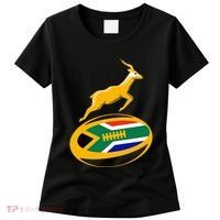 Springbok Rugby Ball & South African Flag Women's T-Shirt thumb 0