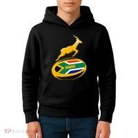 Springbok Rugby Ball & South African Flag Kids Hoodie thumb 4