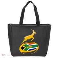 Springbok Rugby Ball & South African Flag Tote Bag thumb 0