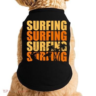 Surfing Retro Beach Doggie Tank