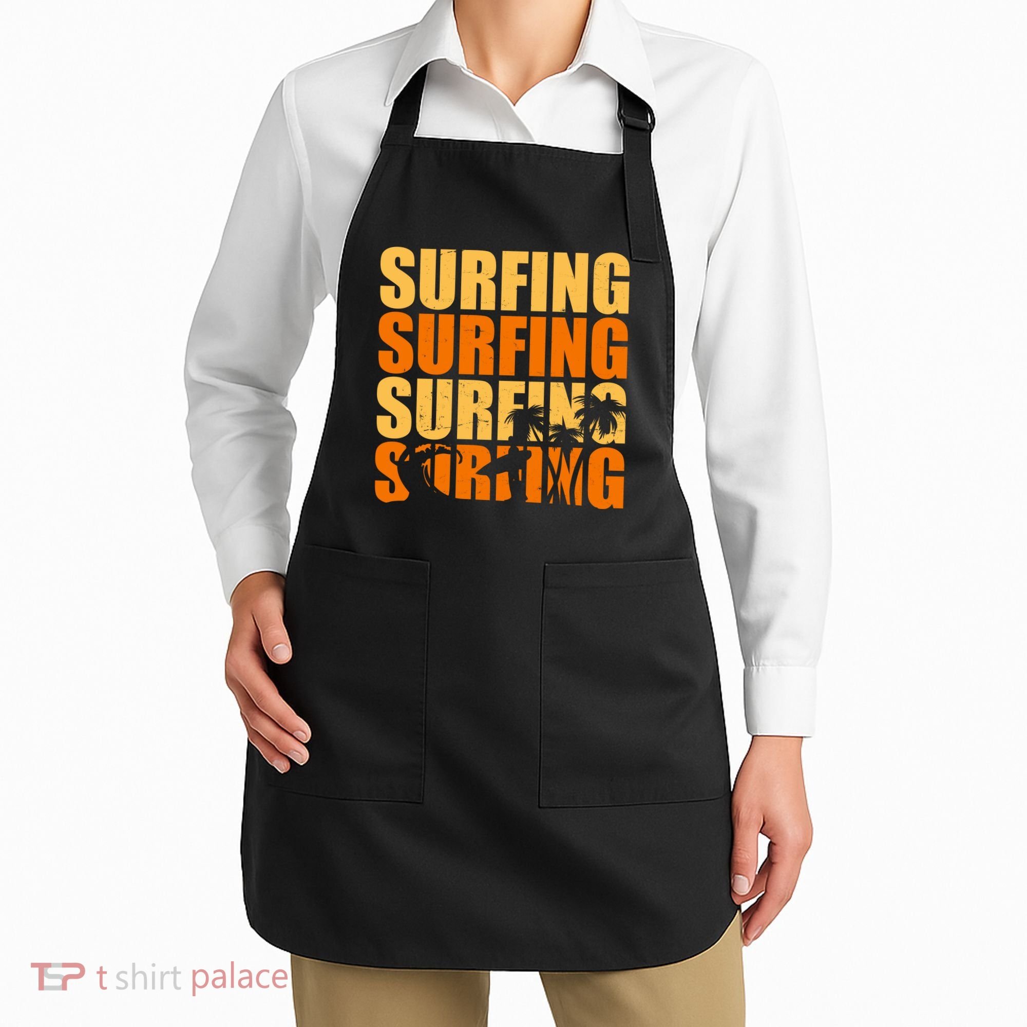 Surfing Retro Beach Apron