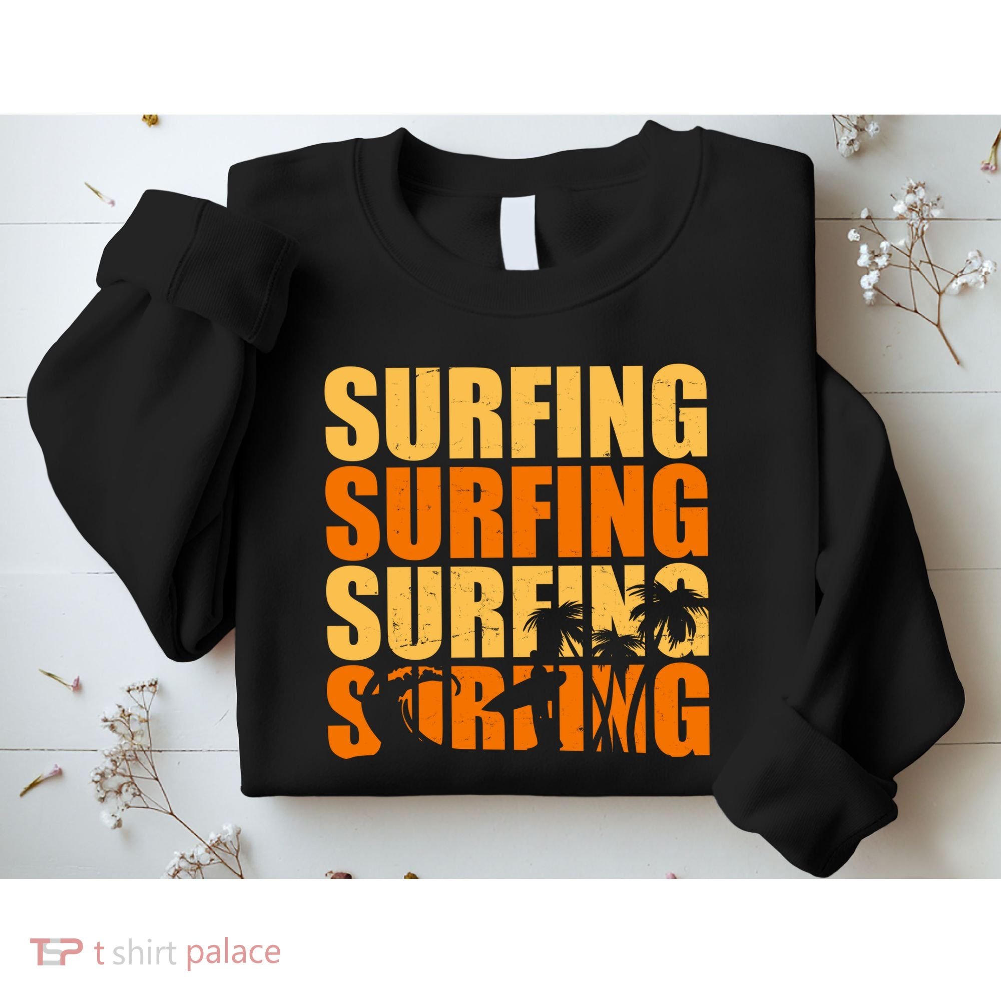 Surfing Retro Beach Sweatshirt