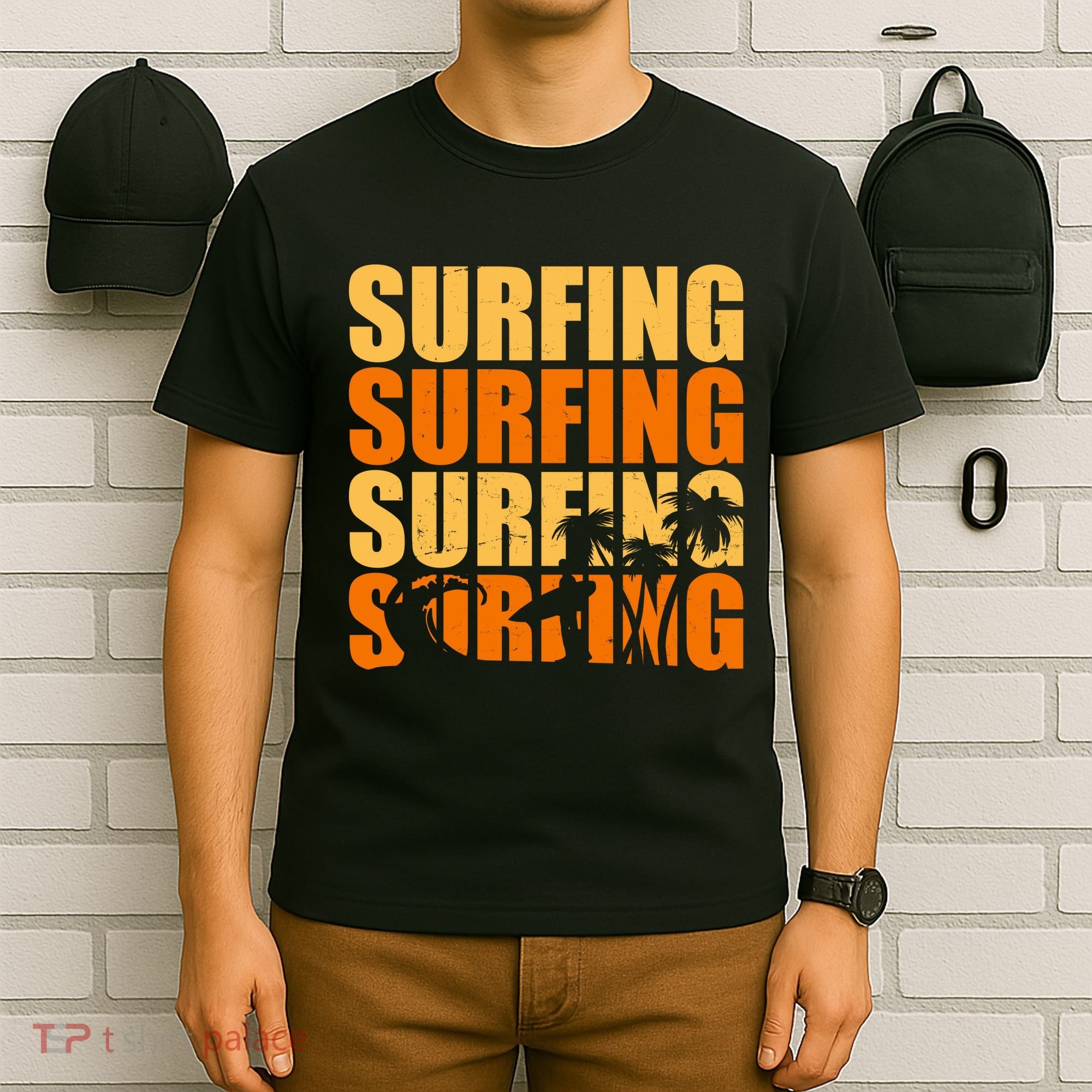 Surfing Retro Beach T-Shirt