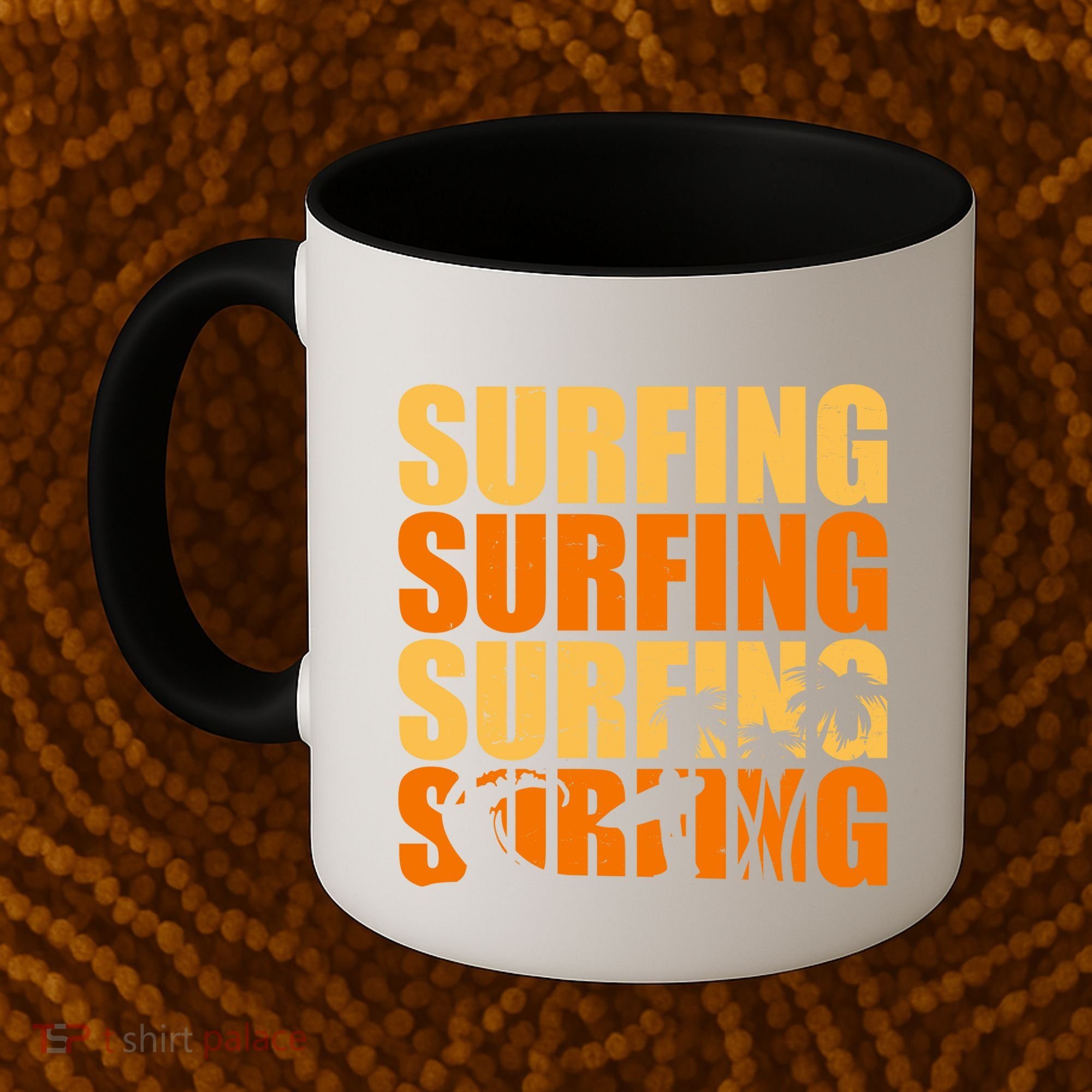 Surfing Retro Beach Coffee Mug