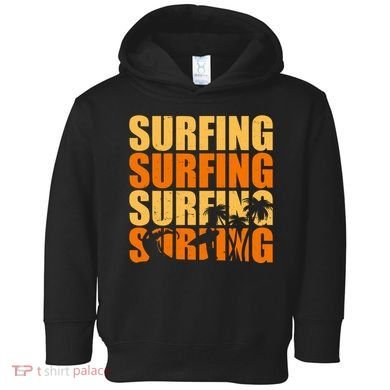 Surfing Retro Beach Toddler Hoodie