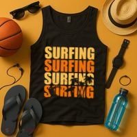 Surfing Retro Beach Tank Top thumb 4