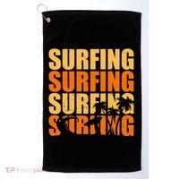 Surfing Retro Beach Golf Towel thumb 0