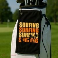 Surfing Retro Beach Golf Towel thumb 2