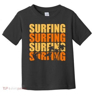 Surfing Retro Beach Toddler T-Shirt