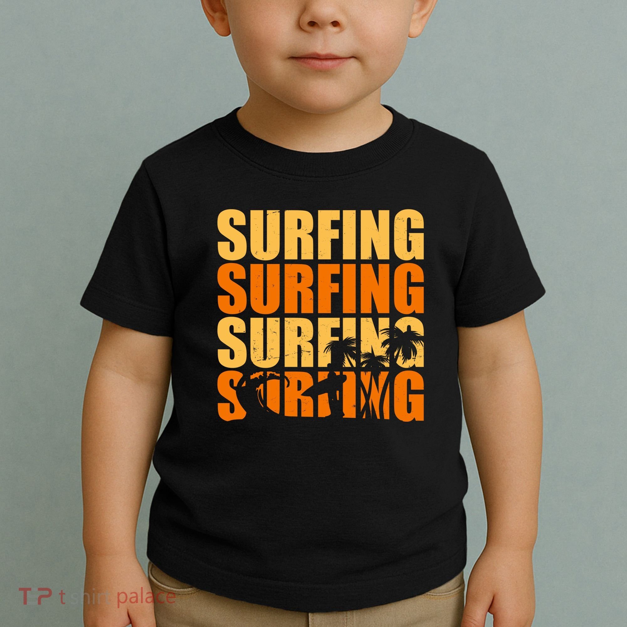 Surfing Retro Beach Toddler T-Shirt