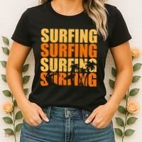 Surfing Retro Beach Women's T-Shirt thumb 2