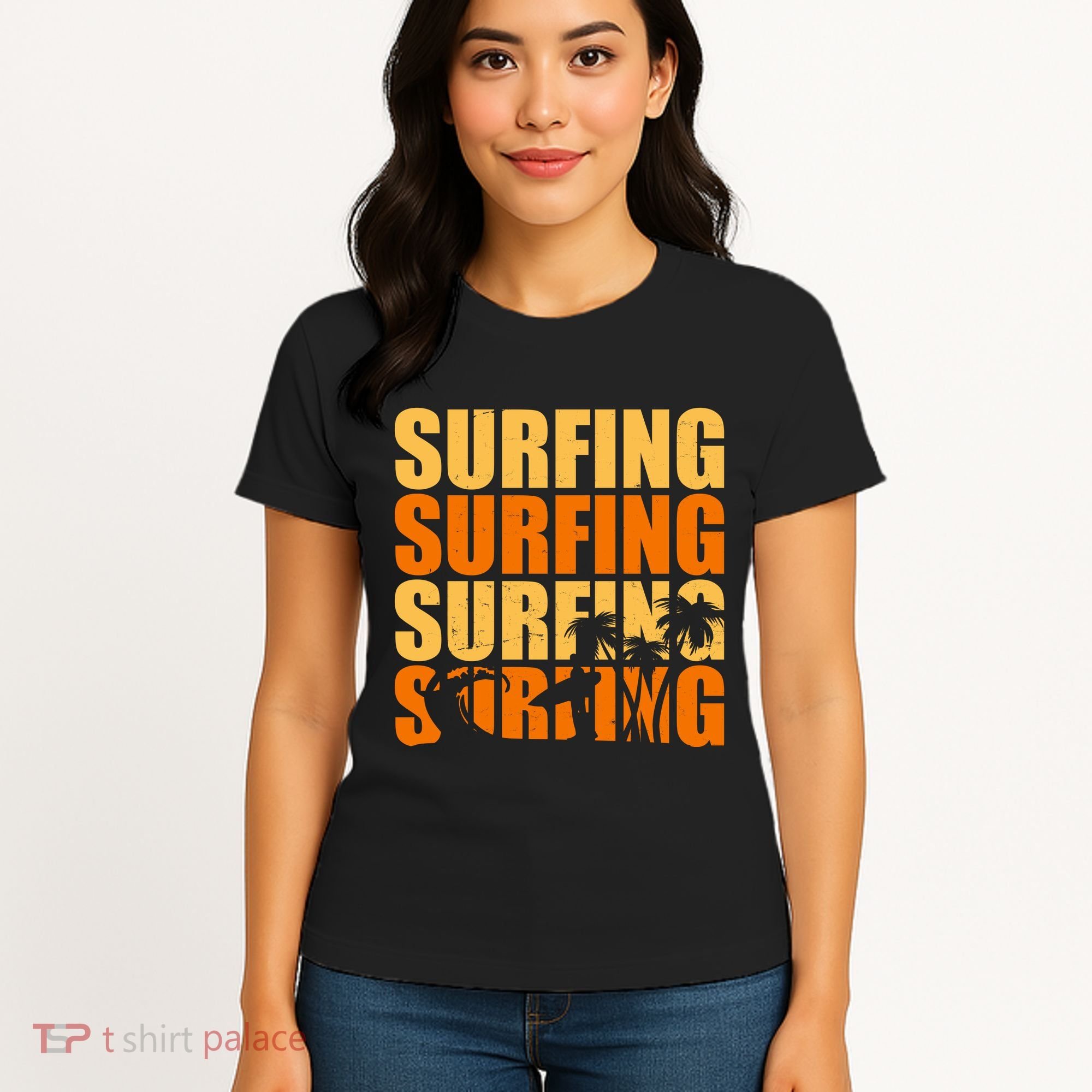 Surfing Retro Beach Women's T-Shirt