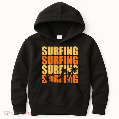 Surfing Retro Beach Kids Hoodie