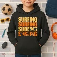 Surfing Retro Beach Kids Hoodie thumb 2