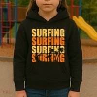 Surfing Retro Beach Kids Hoodie thumb 3