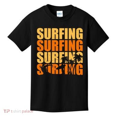 Surfing Retro Beach Kids T-Shirt