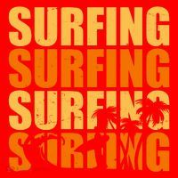 Surfing Retro Beach Santa Hat thumb 1