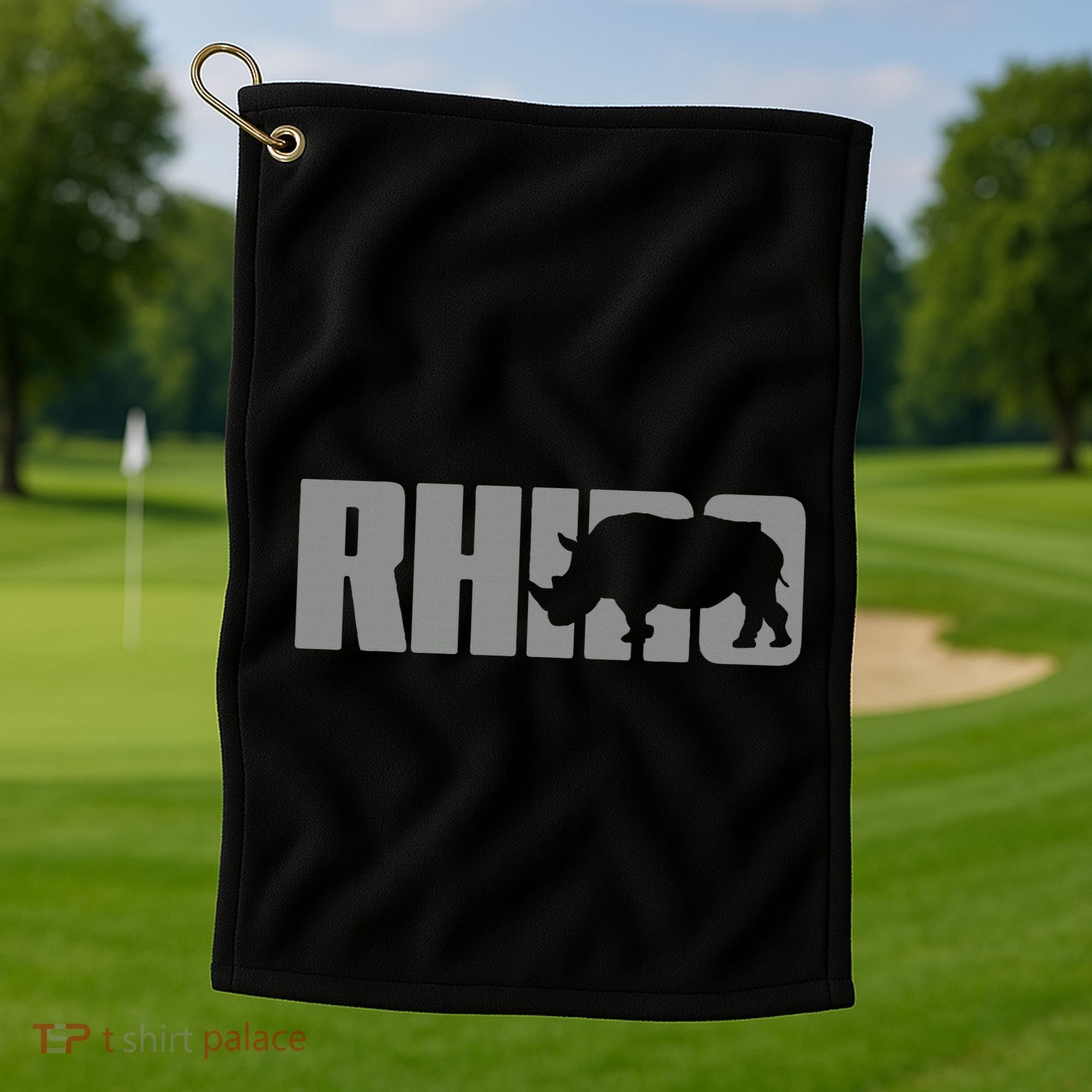 Save Rhino Clothing Rhino Rhinoceros Golf Towel
