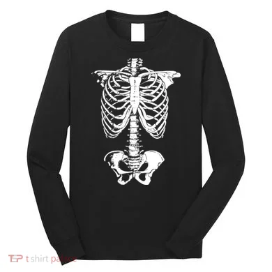 Skeleton Rib Cage Long Sleeve Shirt