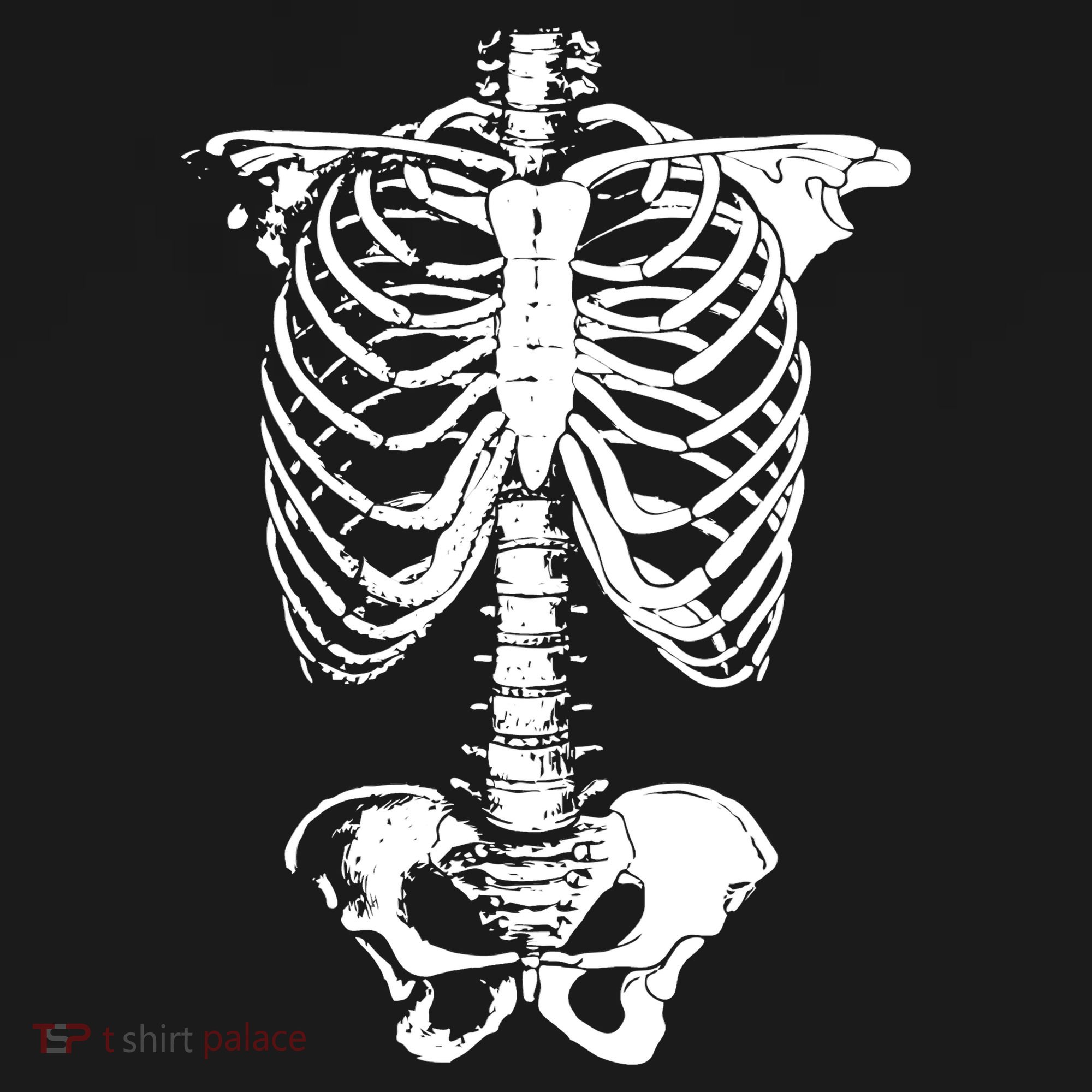 Skeleton Rib Cage Button