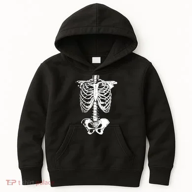 Skeleton Rib Cage Kids Hoodie