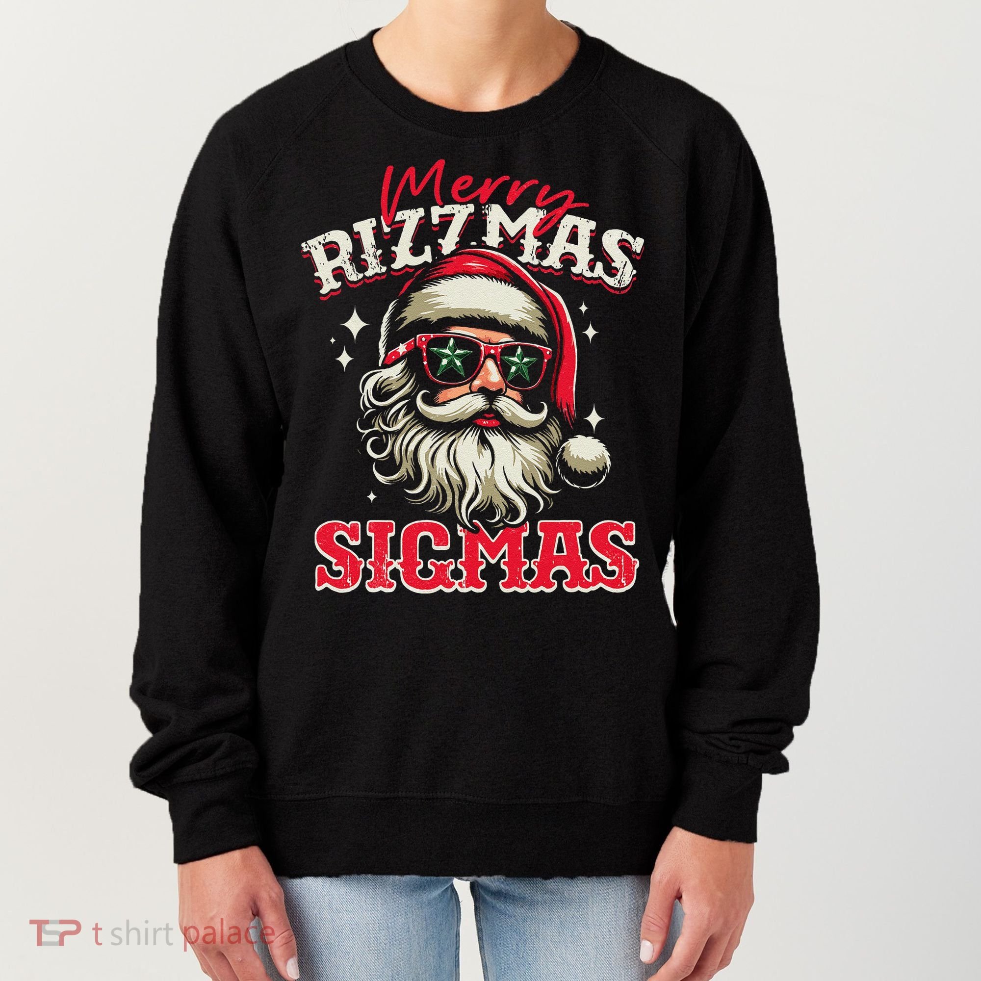Skibid.I Rizzmas Christmas Rizz Santa Claus Charisma Cool Women's Sweatshirt