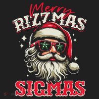 Skibid.I Rizzmas Christmas Rizz Santa Claus Charisma Cool Beanie thumb 2