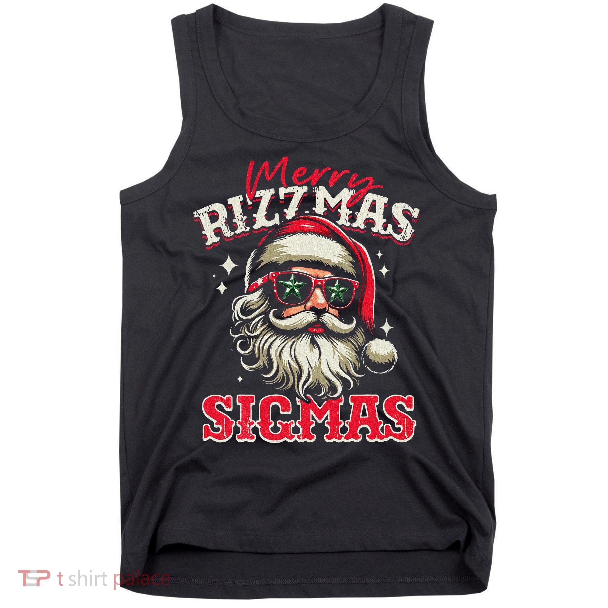 Skibid.I Rizzmas Christmas Rizz Santa Claus Charisma Cool Tank Top