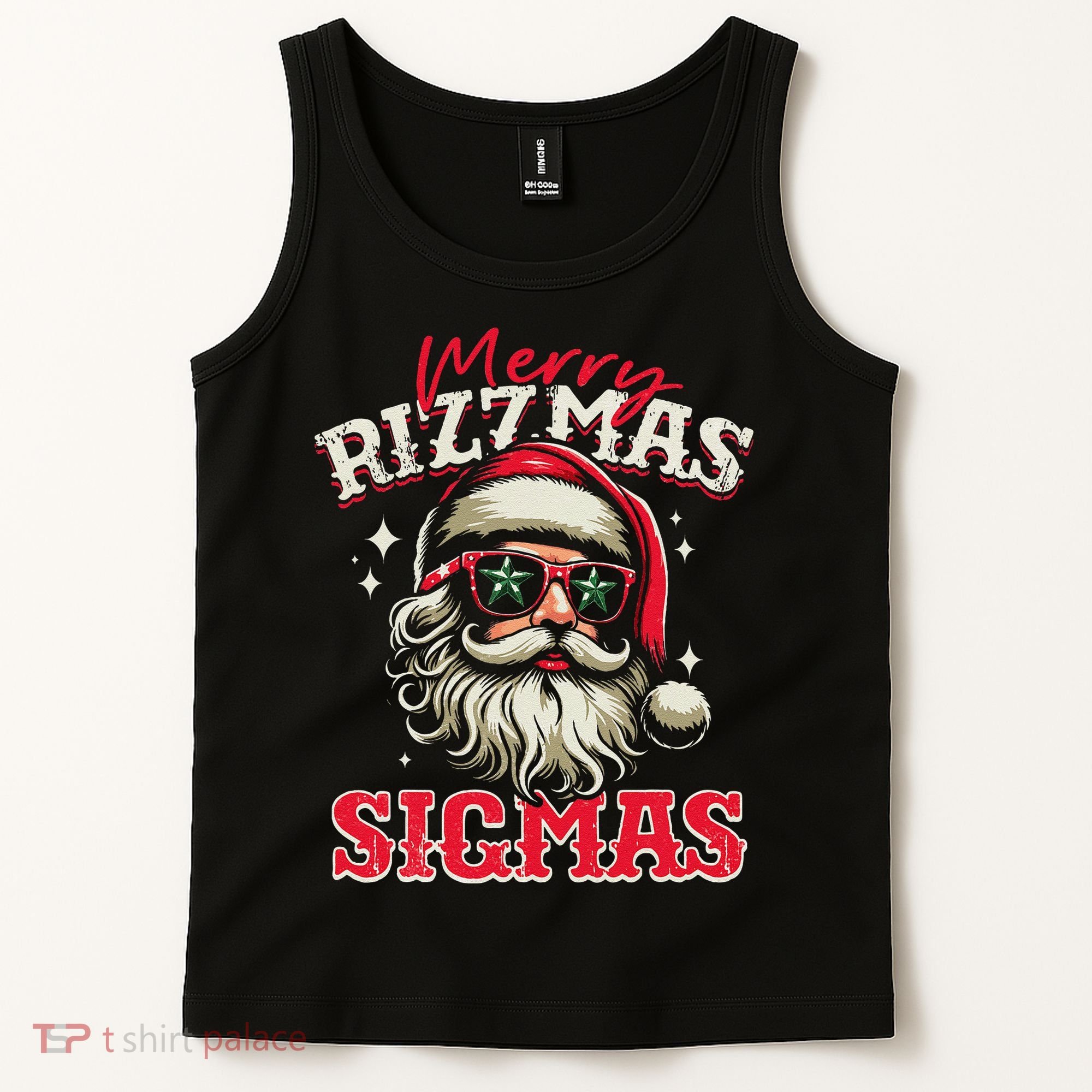 Skibid.I Rizzmas Christmas Rizz Santa Claus Charisma Cool Tank Top