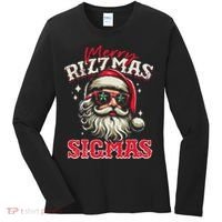 Skibid.I Rizzmas Christmas Rizz Santa Claus Charisma Cool Women's Long Sleeve Shirt thumb 0