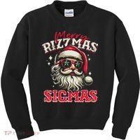 Skibid.I Rizzmas Christmas Rizz Santa Claus Charisma Cool Kids Sweatshirt thumb 0