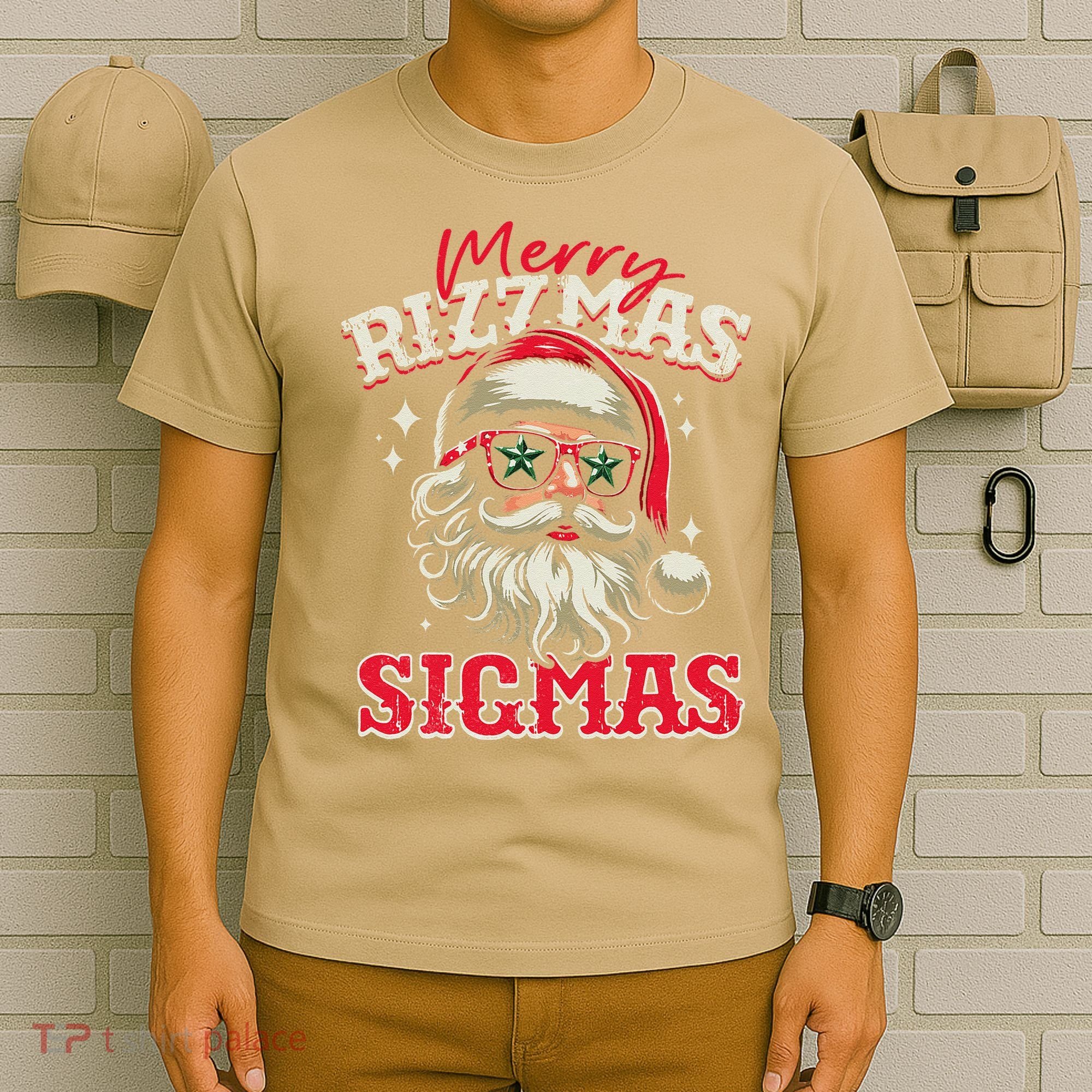 Skibid.I Rizzmas Christmas Rizz Santa Claus Charisma Cool T-Shirt