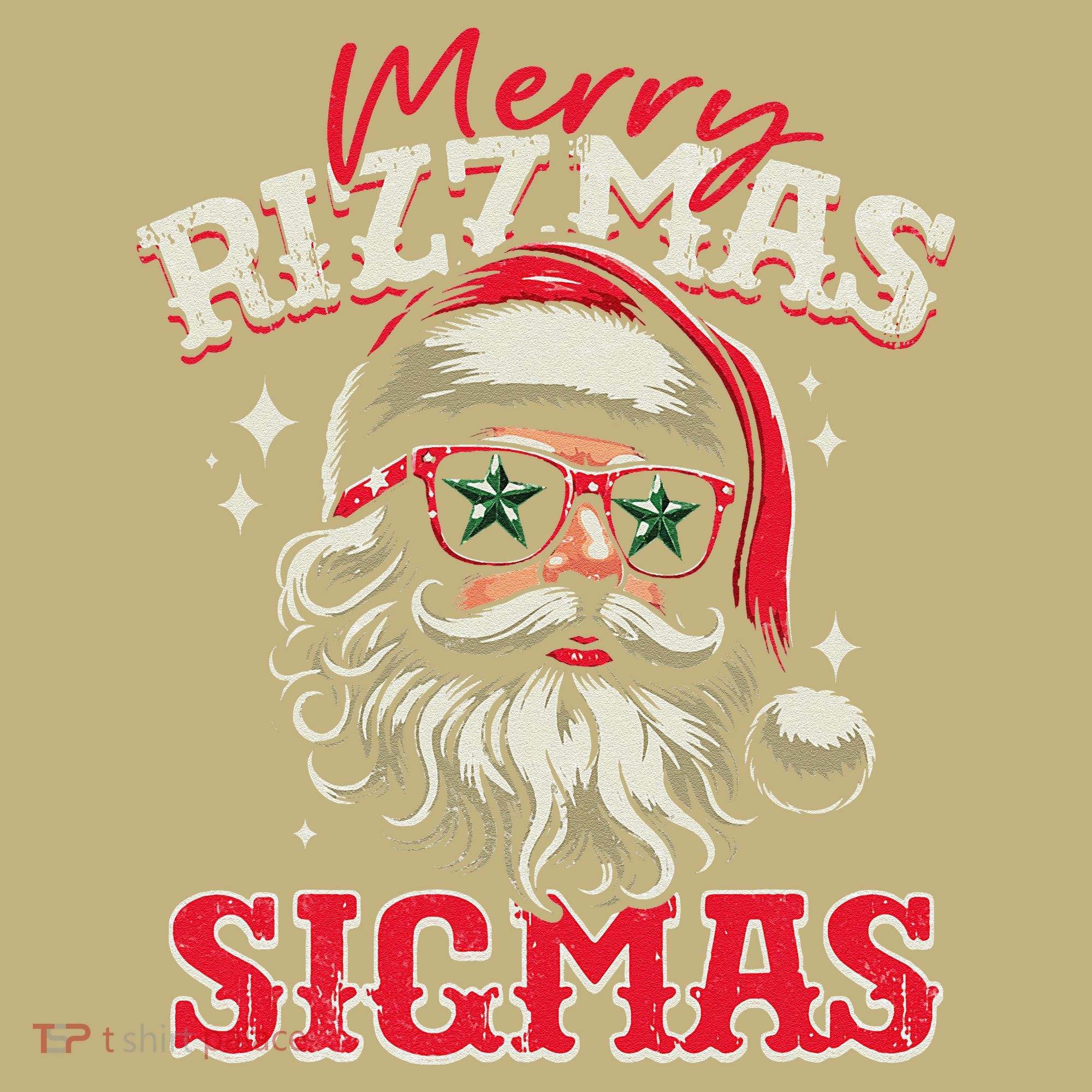 Skibid.I Rizzmas Christmas Rizz Santa Claus Charisma Cool T-Shirt