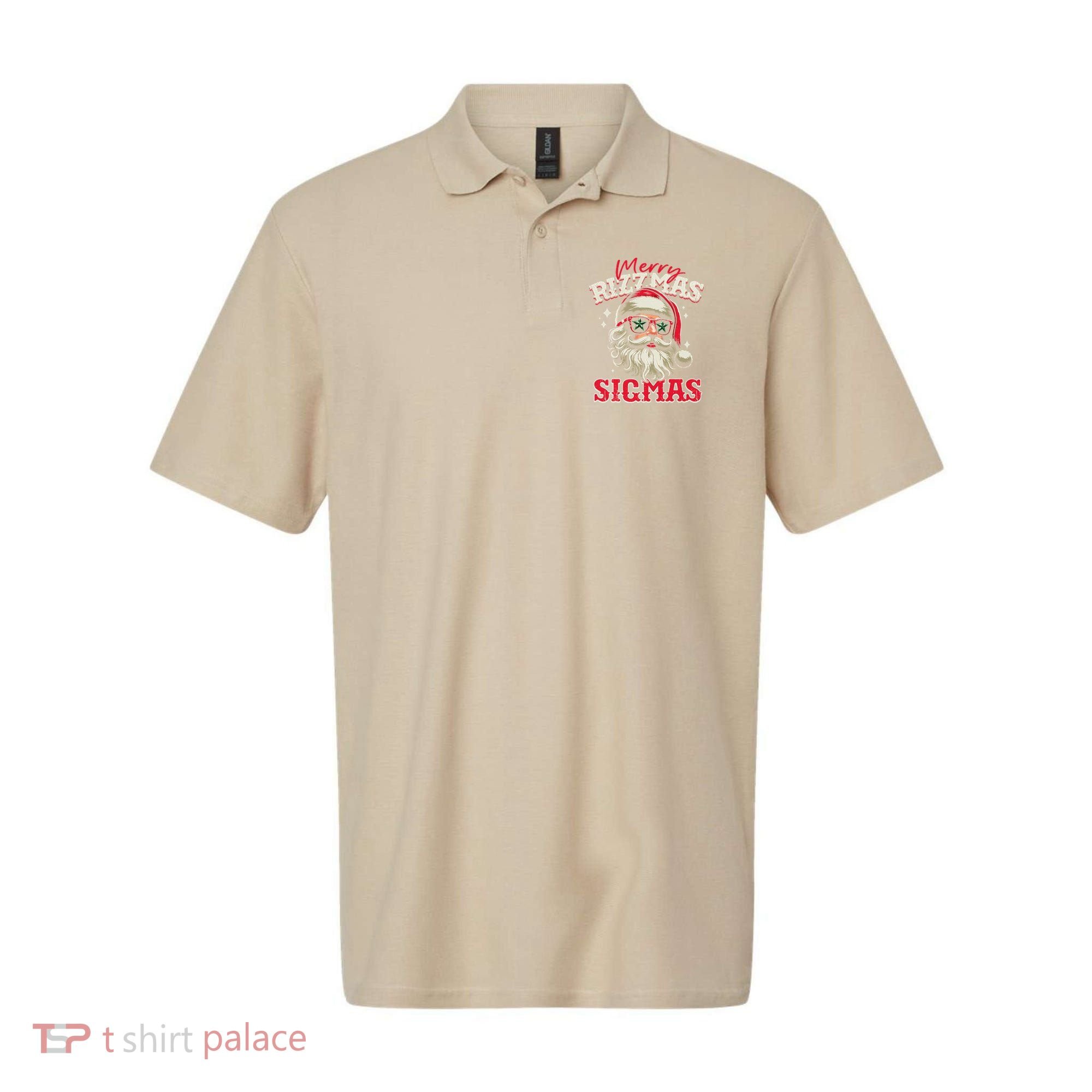 Skibid.I Rizzmas Christmas Rizz Santa Claus Charisma Cool Polo