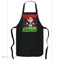 Skibid.I Rizzmas Christmas Rizz Santa Claus Charisma Cool Apron thumb 0